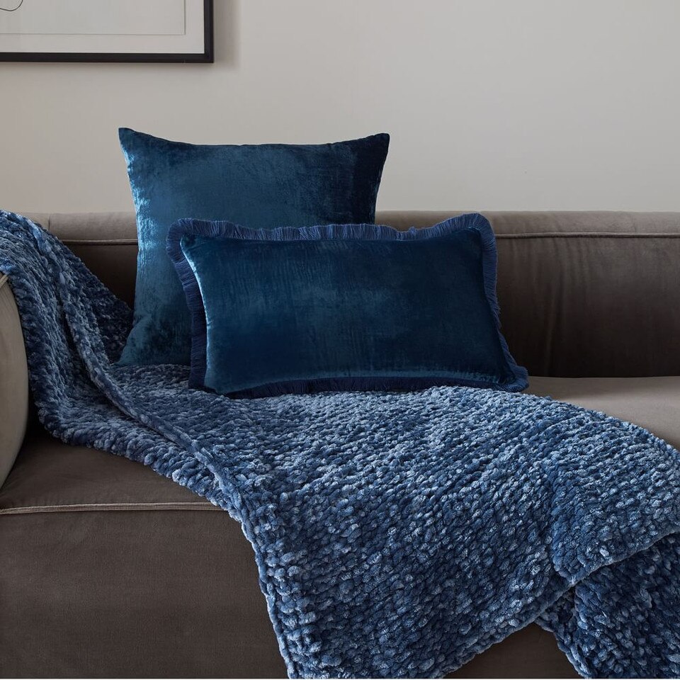 Chunky Luxury Chenille Throw West Elm UK